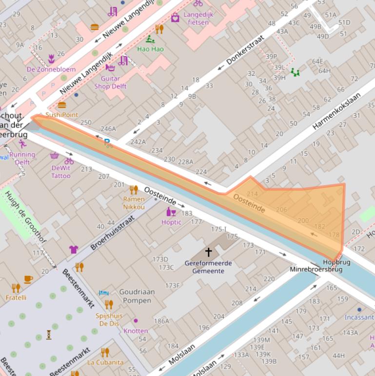 Kaart van postcodegebied 2611ST.