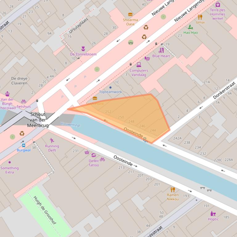 Kaart van postcodegebied 2611SW.