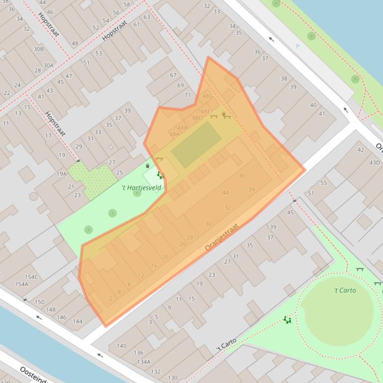 Kaart van postcodegebied 2611SZ.