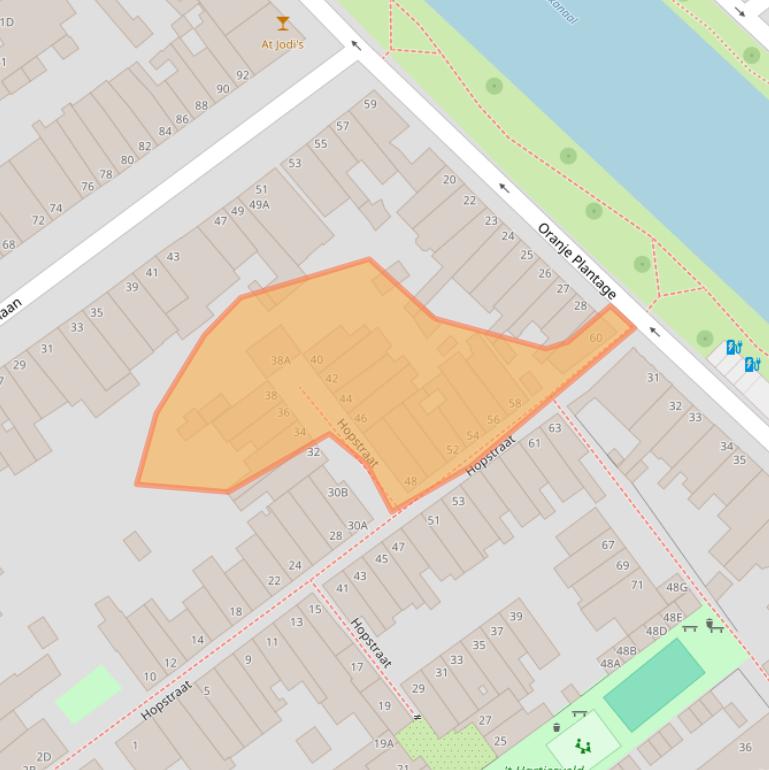 Kaart van postcodegebied 2611TD.