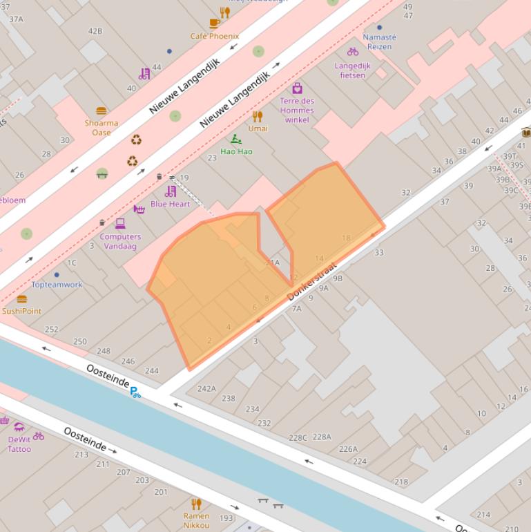 Kaart van postcodegebied 2611TG.