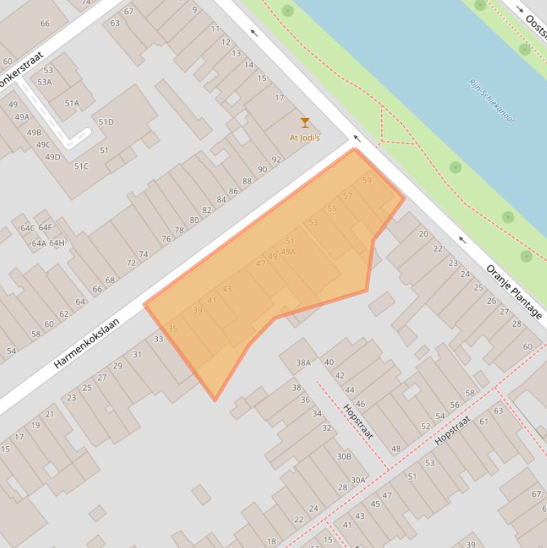 Kaart van postcodegebied 2611TP.