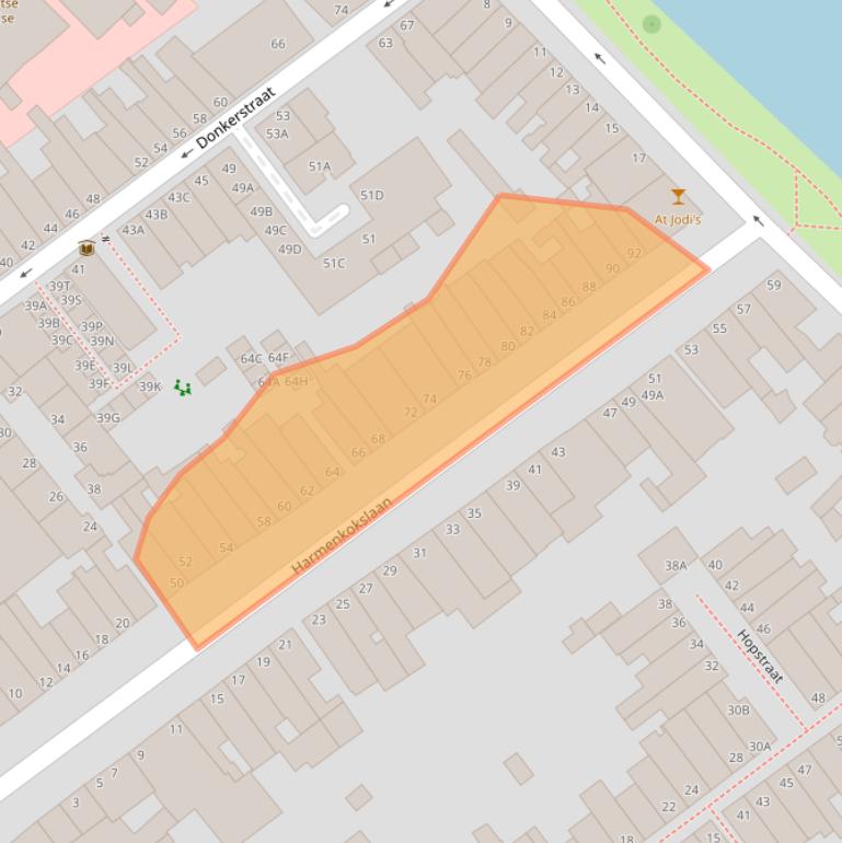 Kaart van postcodegebied 2611TS.