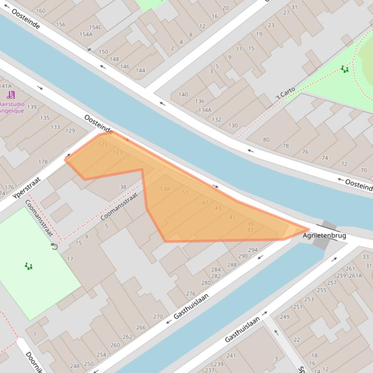 Kaart van postcodegebied 2611VB.