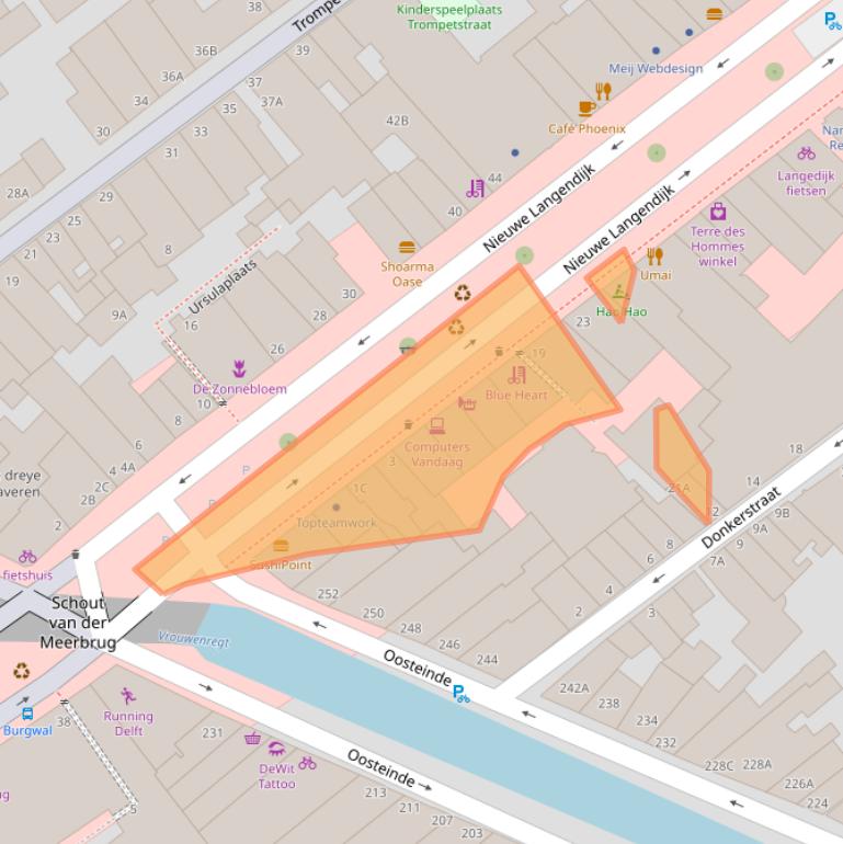 Kaart van postcodegebied 2611VG.