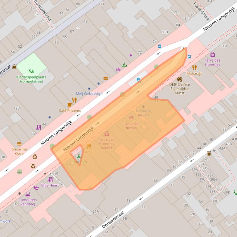 Kaart van postcodegebied 2611VH.