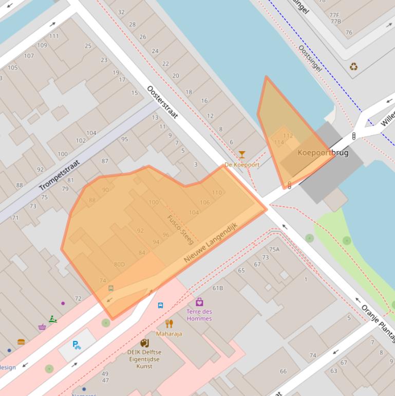 Kaart van postcodegebied 2611VM.