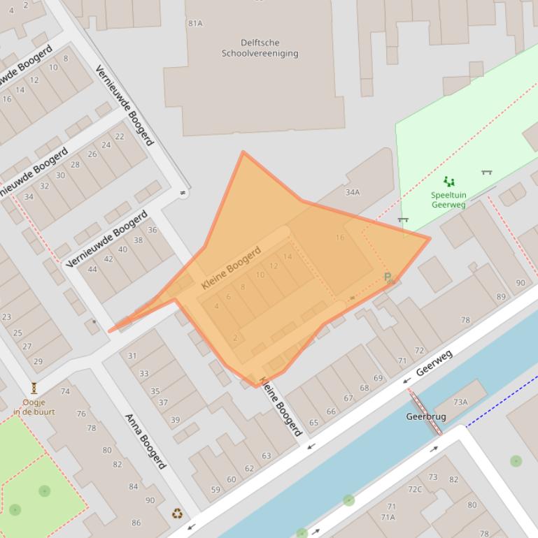 Kaart van postcodegebied 2611WC.