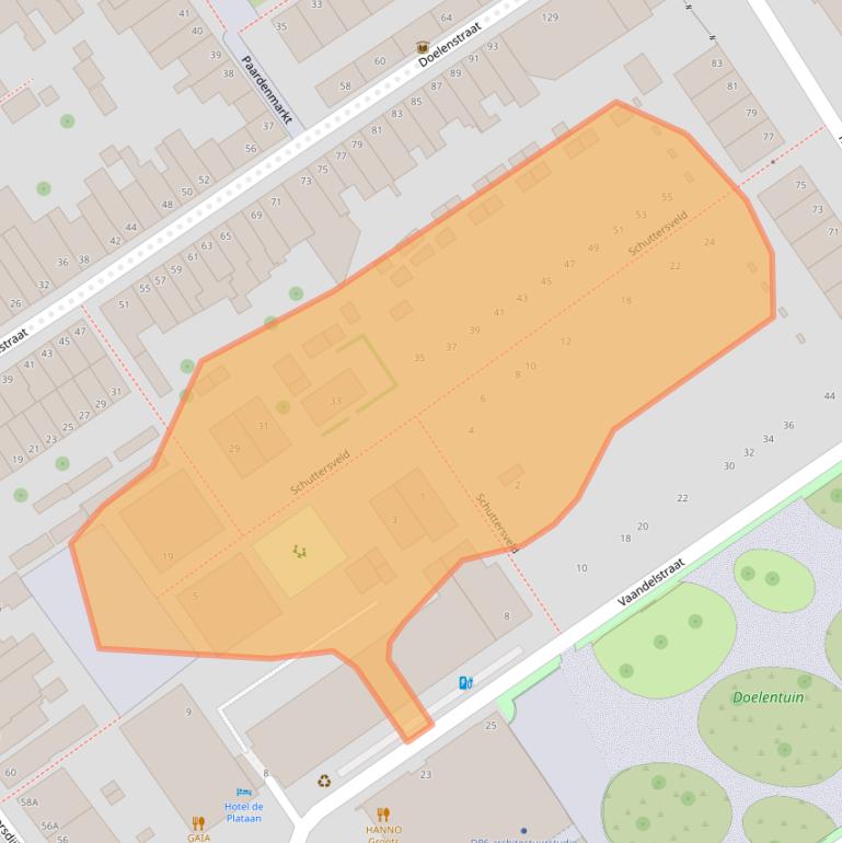 Kaart van postcodegebied 2611WE.