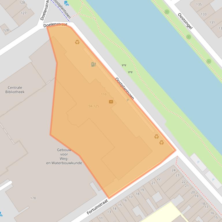 Kaart van postcodegebied 2611WL.