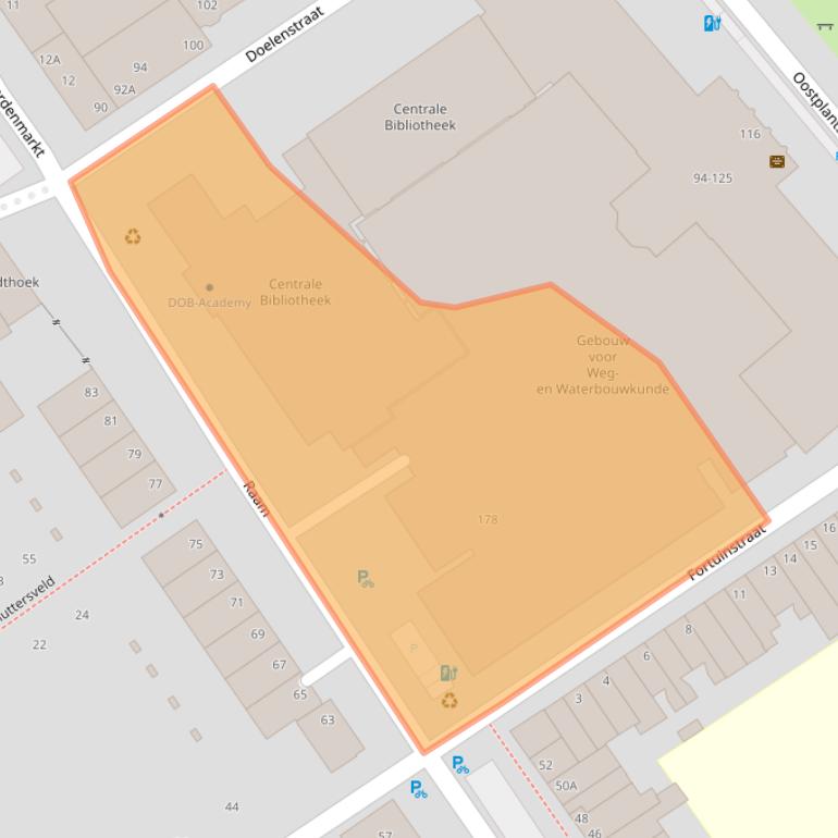 Kaart van postcodegebied 2611WP.