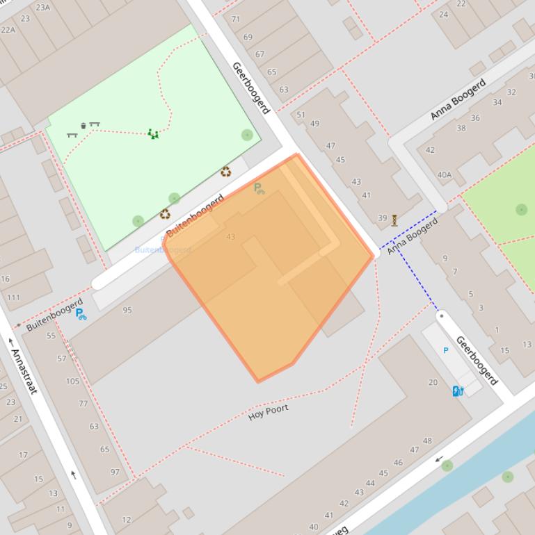 Kaart van postcodegebied 2611WR.