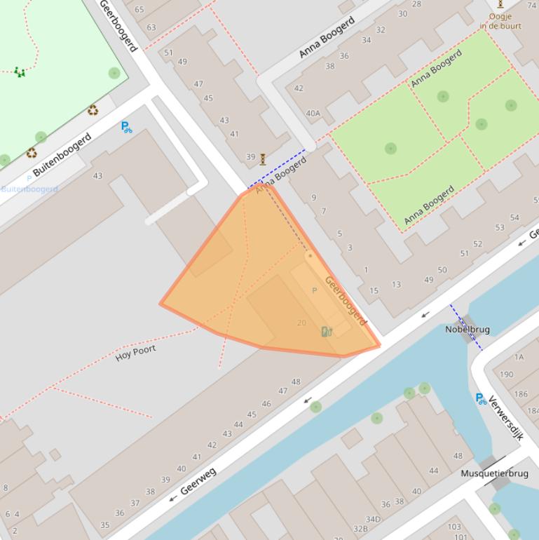 Kaart van postcodegebied 2611WX.