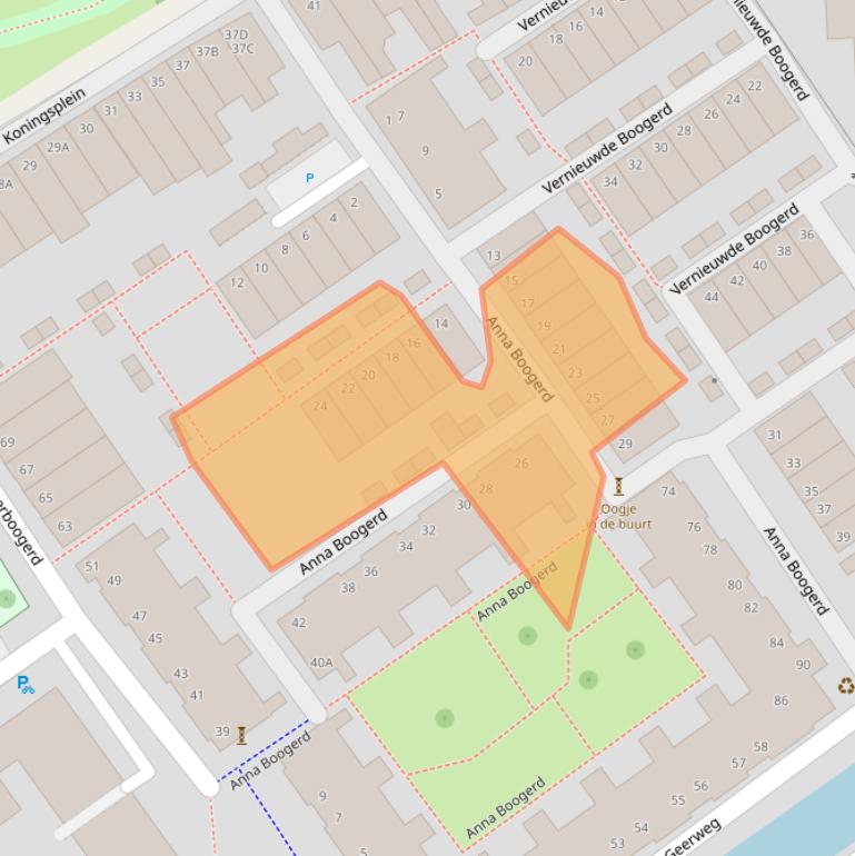 Kaart van postcodegebied 2611XA.