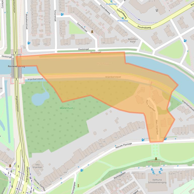 Kaart van postcodegebied 2611XP.