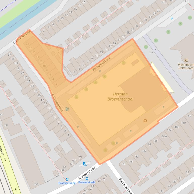 Kaart van postcodegebied 2612AD.