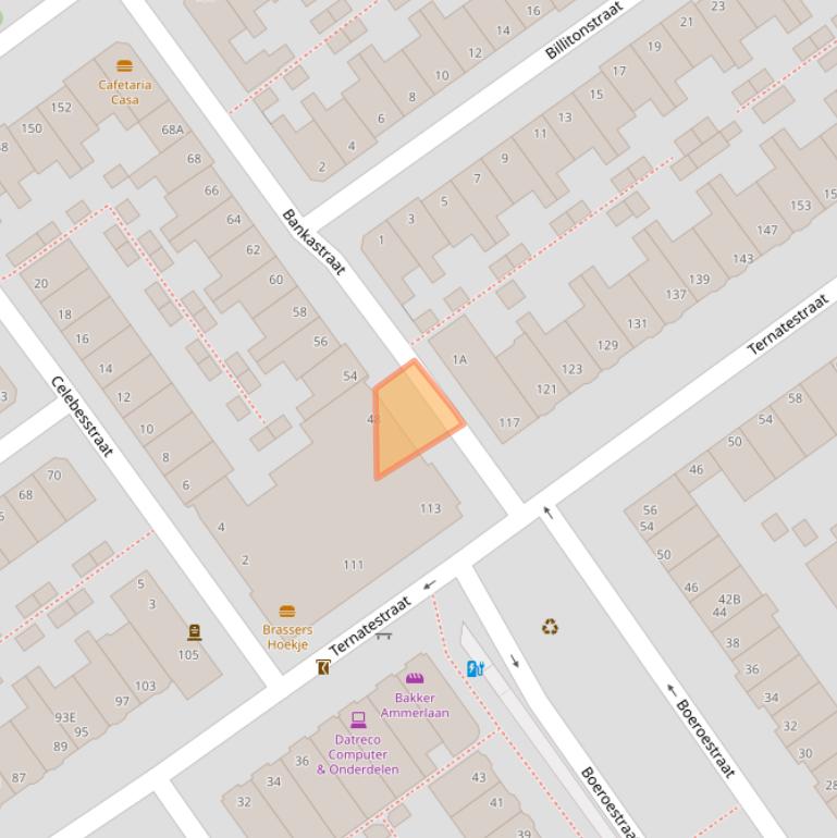 Kaart van postcodegebied 2612AG.