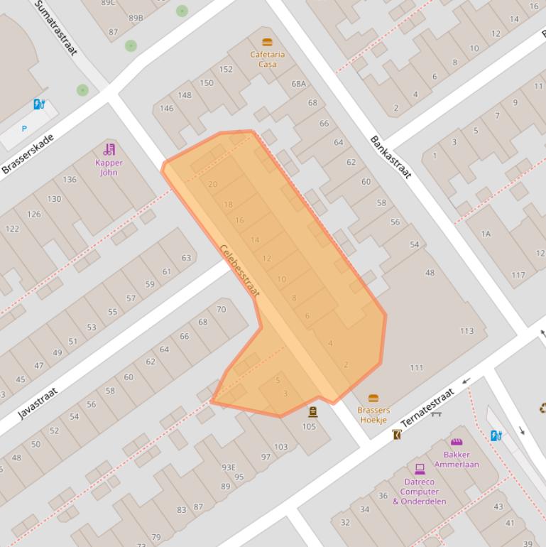 Kaart van postcodegebied 2612AK.