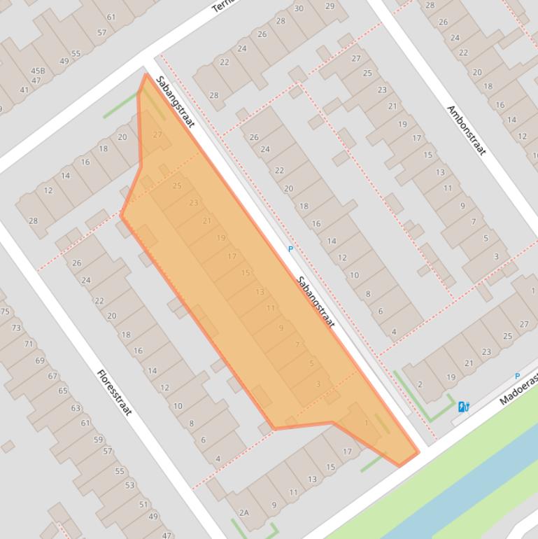 Kaart van postcodegebied 2612BJ.