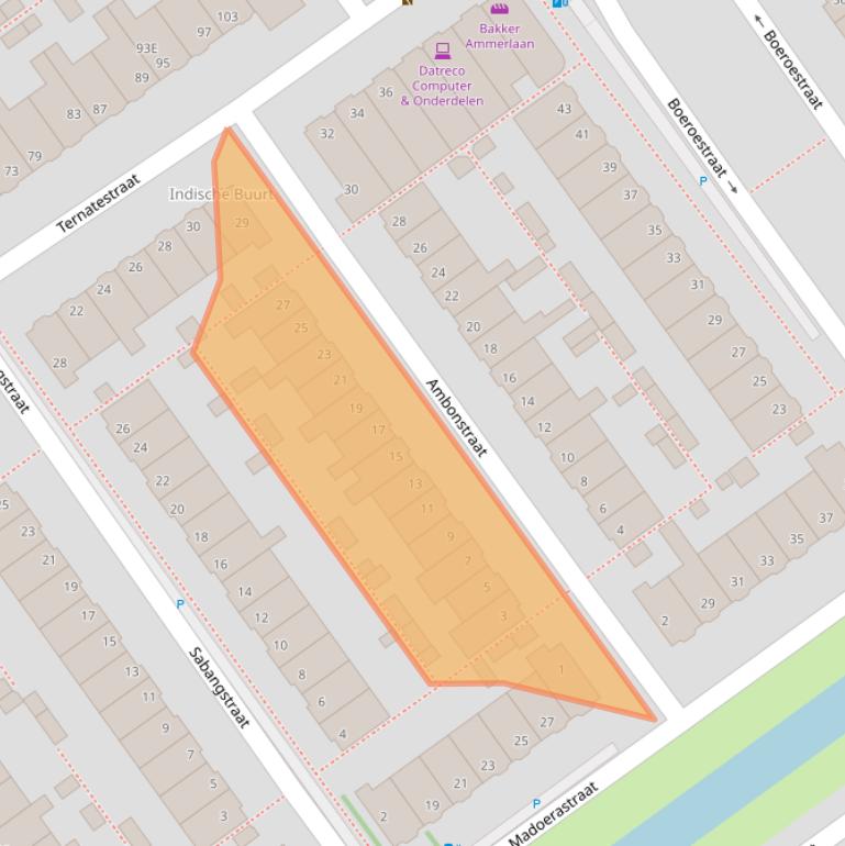 Kaart van postcodegebied 2612BL.