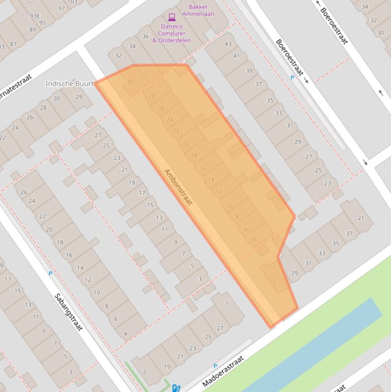 Kaart van postcodegebied 2612BM.