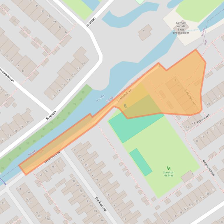 Kaart van postcodegebied 2612BT.