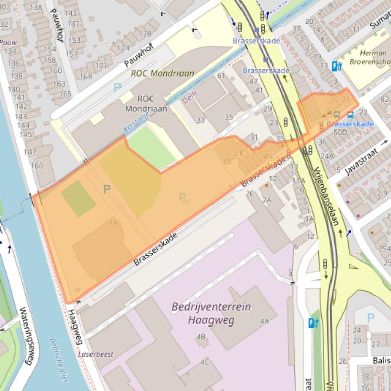 Kaart van postcodegebied 2612CA.