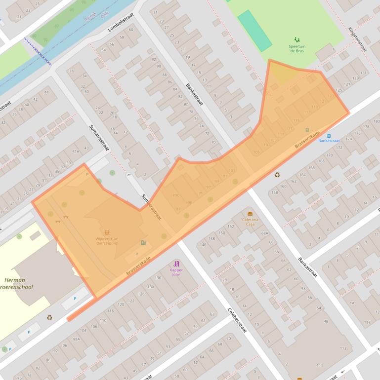 Kaart van postcodegebied 2612CB.