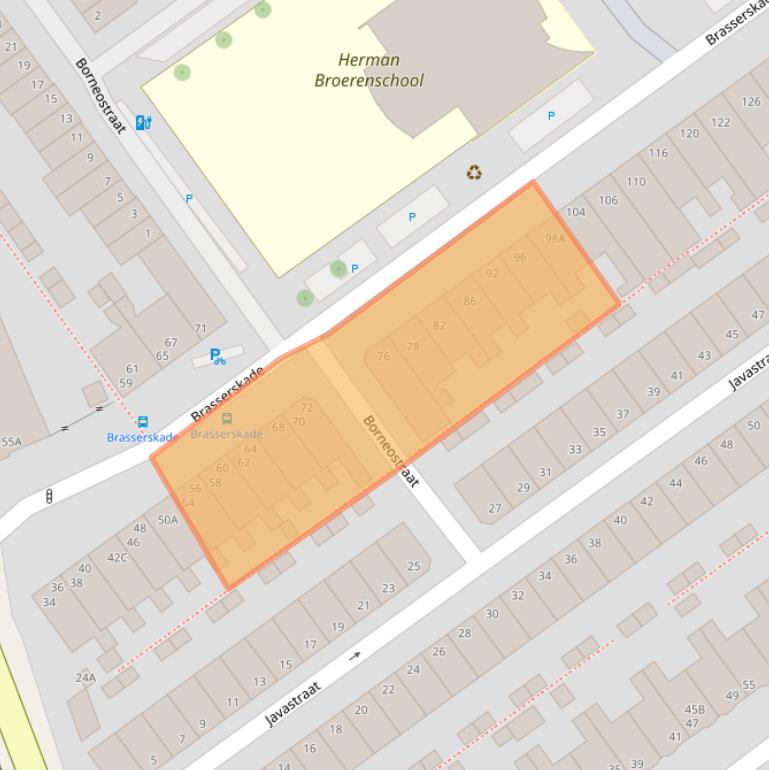 Kaart van postcodegebied 2612CG.