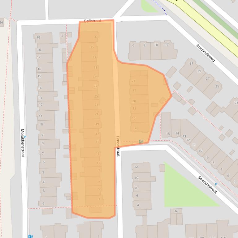 Kaart van postcodegebied 2612EH.