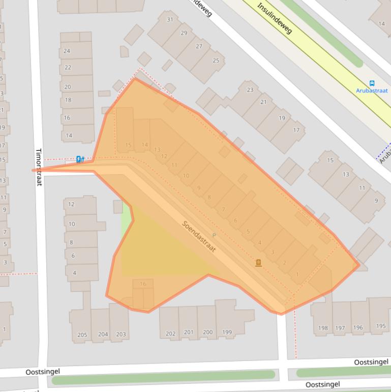 Kaart van postcodegebied 2612EK.