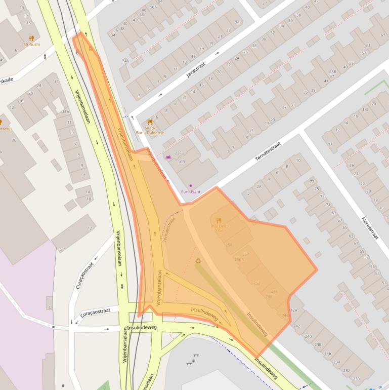 Kaart van postcodegebied 2612EN.