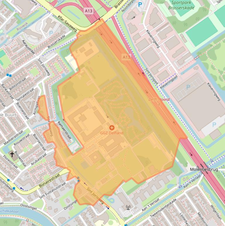 Kaart van postcodegebied 2612GA.