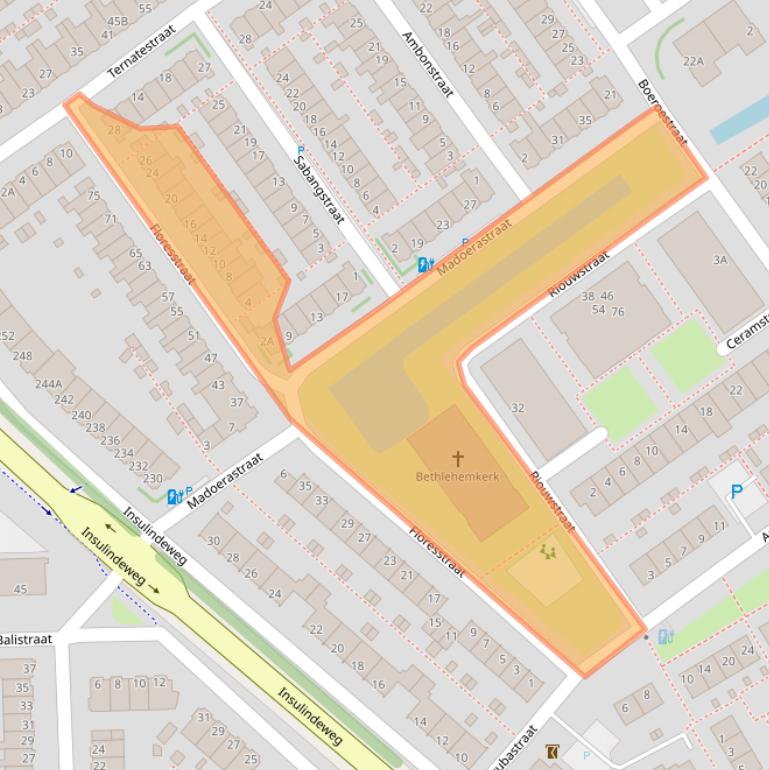 Kaart van postcodegebied 2612GK.