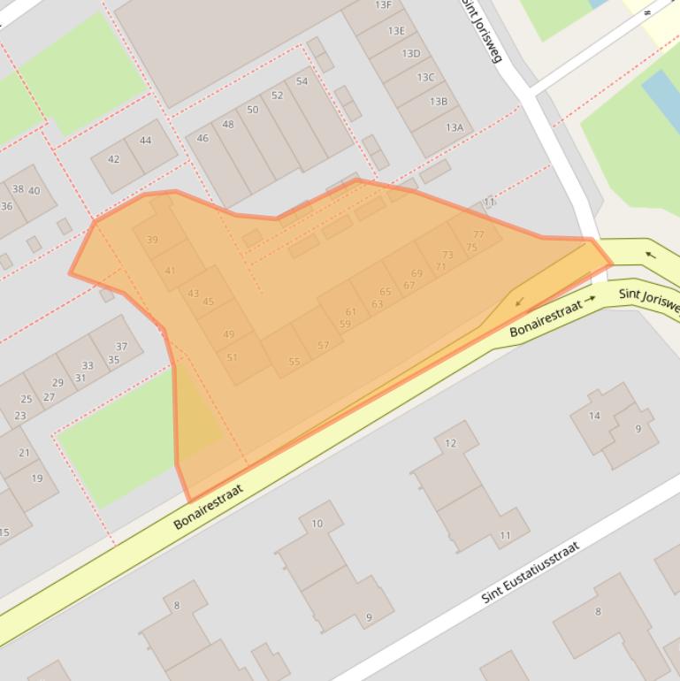 Kaart van postcodegebied 2612GX.