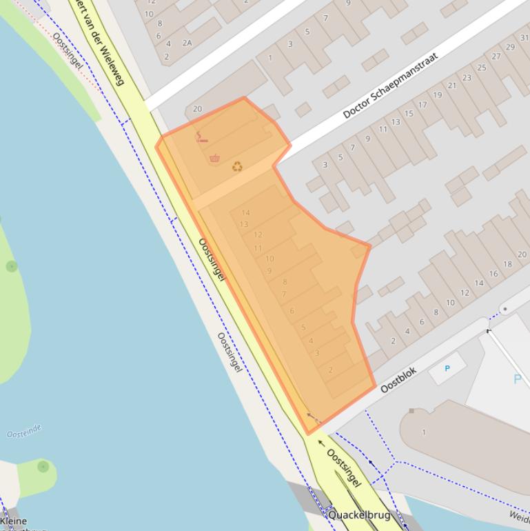 Kaart van postcodegebied 2612HB.