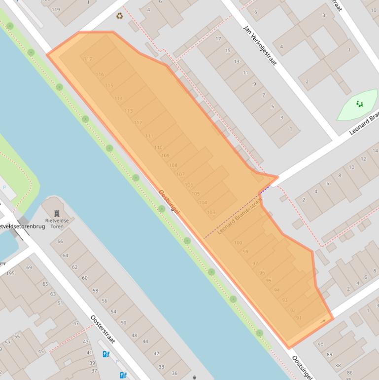 Kaart van postcodegebied 2612HG.