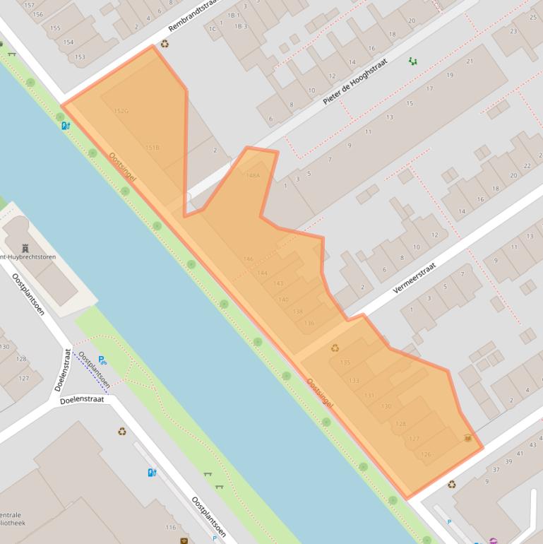 Kaart van postcodegebied 2612HJ.