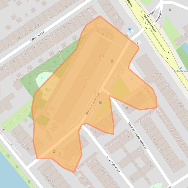 Kaart van postcodegebied 2612HR.