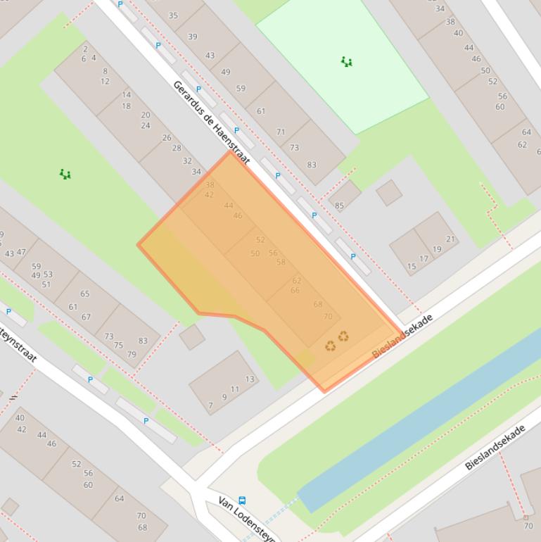 Kaart van postcodegebied 2612JK.