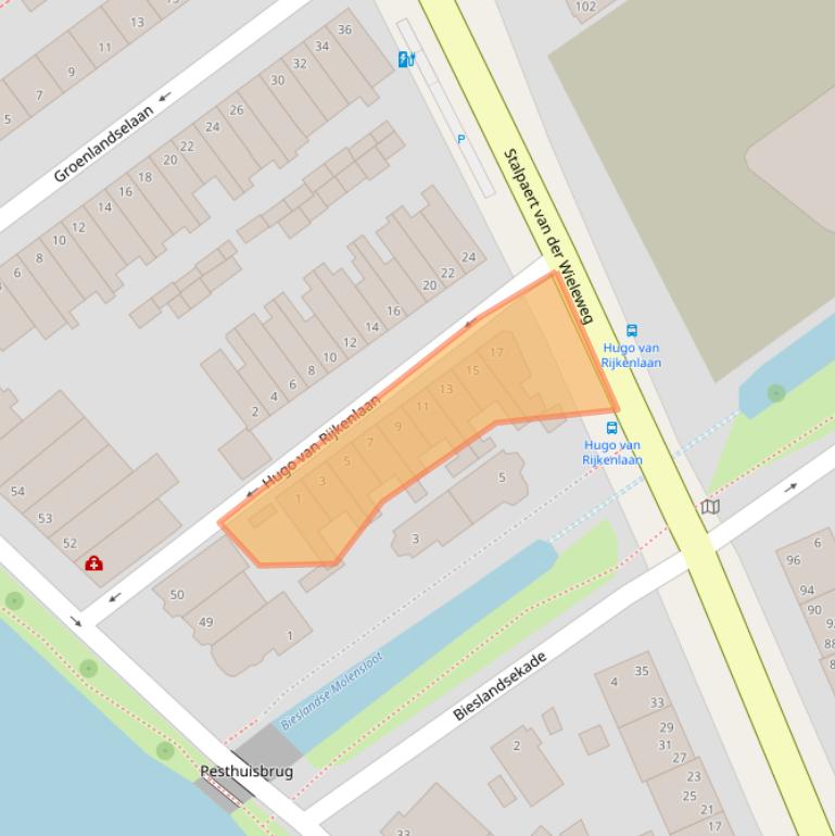 Kaart van postcodegebied 2612JP.