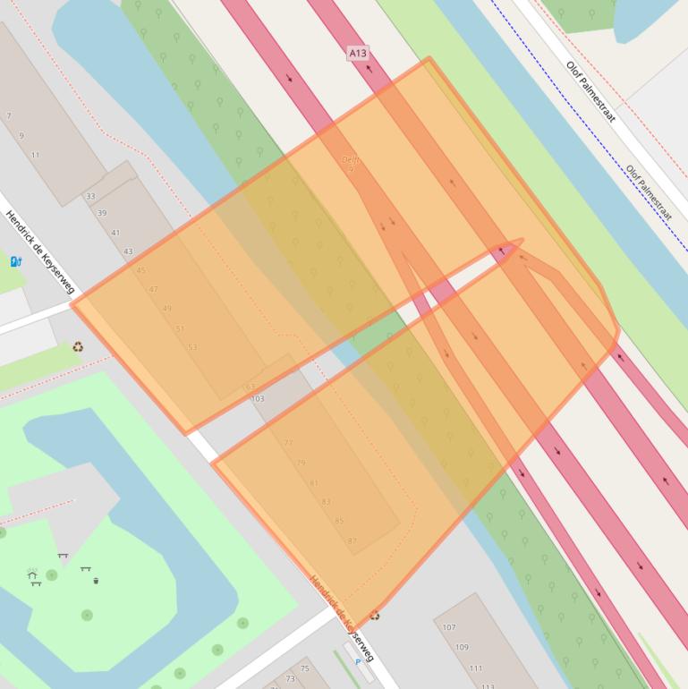 Kaart van postcodegebied 2612KB.