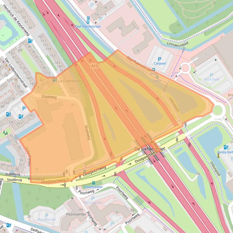 Kaart van postcodegebied 2612KK.
