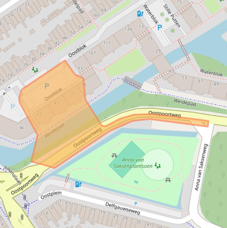 Kaart van postcodegebied 2612KL.