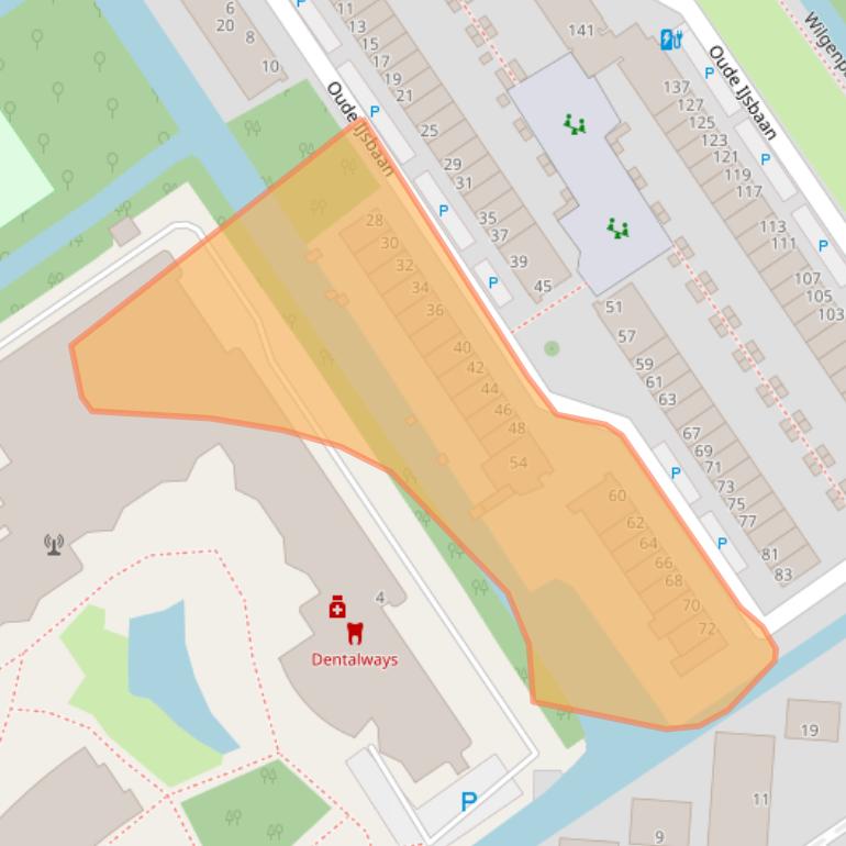 Kaart van postcodegebied 2612NG.