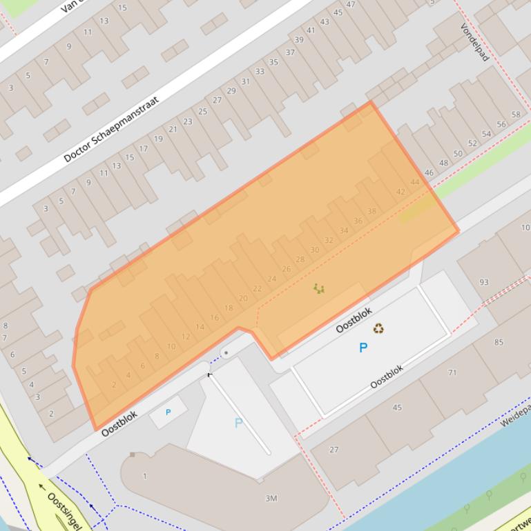 Kaart van postcodegebied 2612PC.