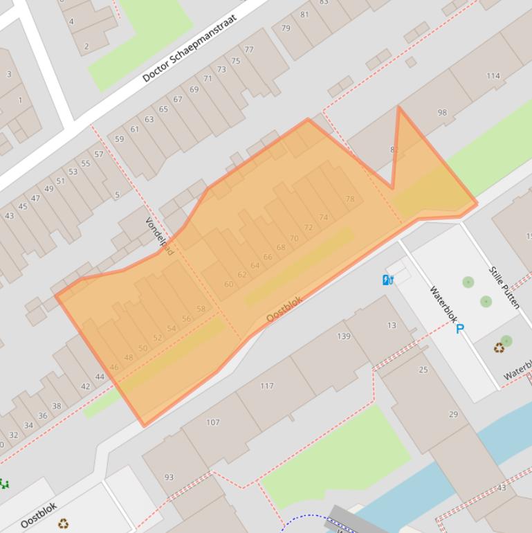 Kaart van postcodegebied 2612PD.