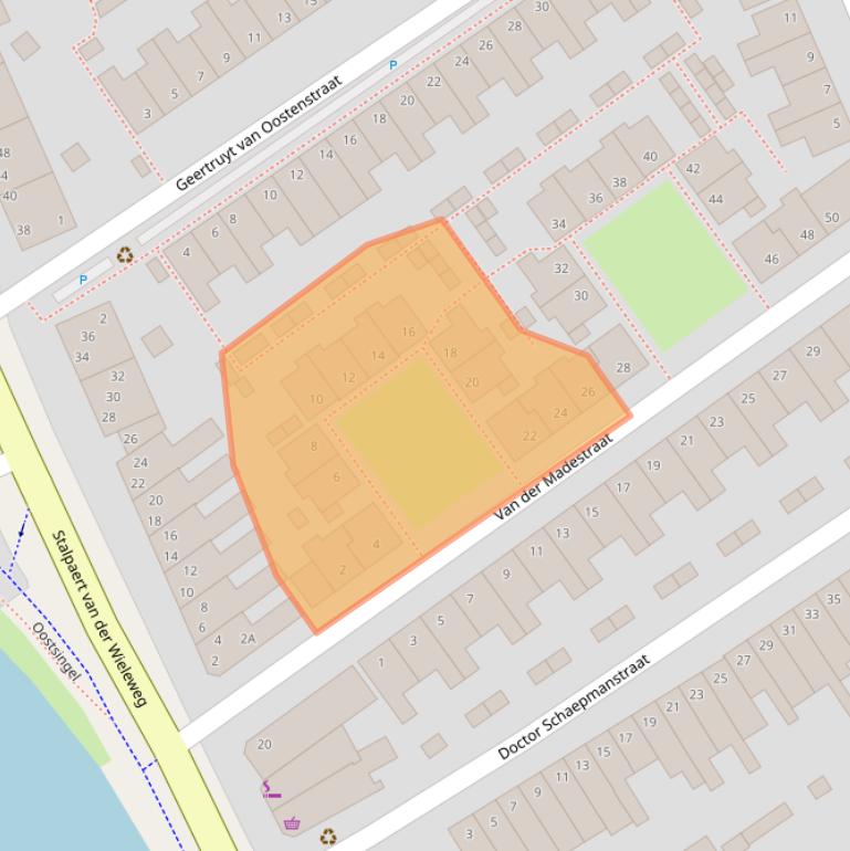 Kaart van postcodegebied 2612RC.