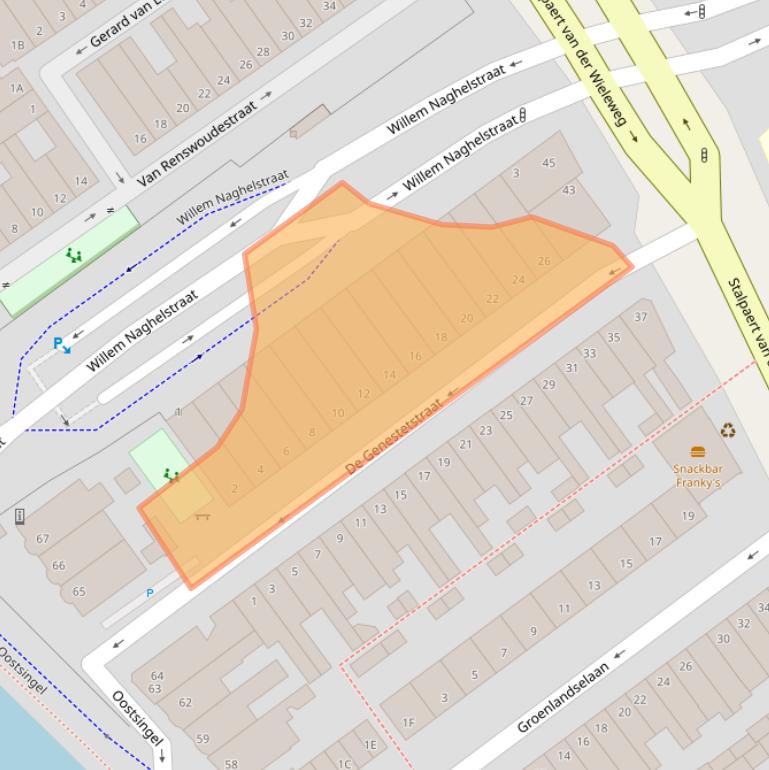 Kaart van postcodegebied 2612RM.