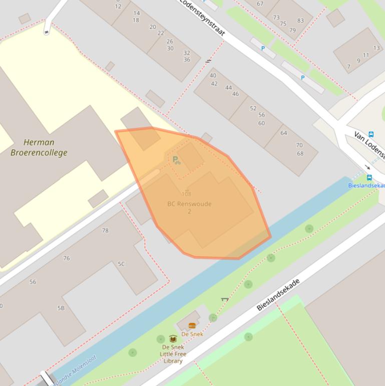 Kaart van postcodegebied 2612RW.